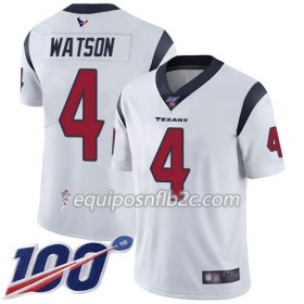 Camiseta Hombre NFL Houston Texans Deshaun Watson 4 Nike Blanco 100th